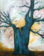 Die Babisnauer Pappel - Gemälde