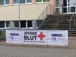 Werbung an der Schule zur Blutspendeaktion am 19.01.2015